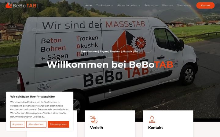 Screenshot von bebotab.de