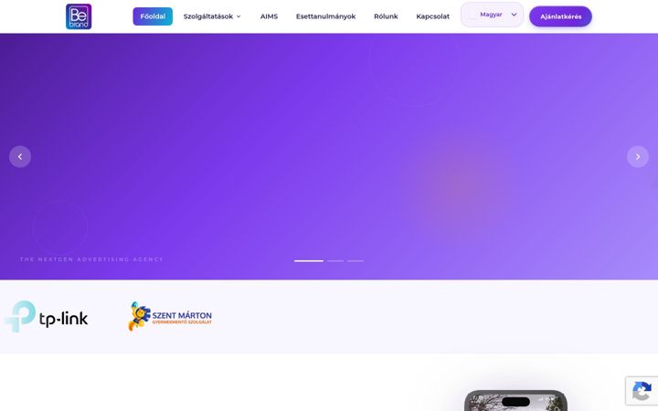 Screenshot di bebrand.hu