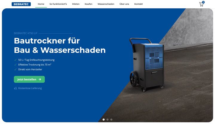Screenshot of bebratec.de