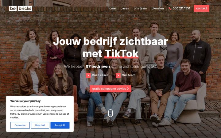 Ekrano kopija bebricks.nl