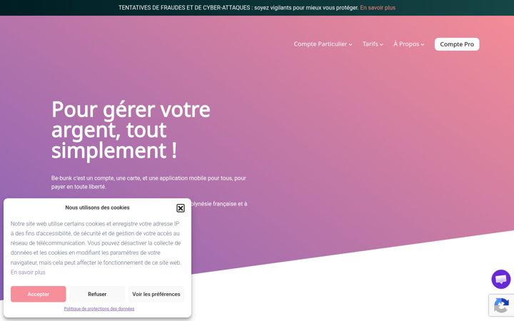 Screenshot of bebunk.com