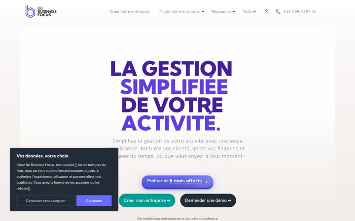 Screenshot of bebusinessfocus.com