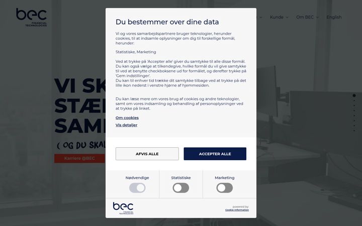 Screenshot of bec.dk