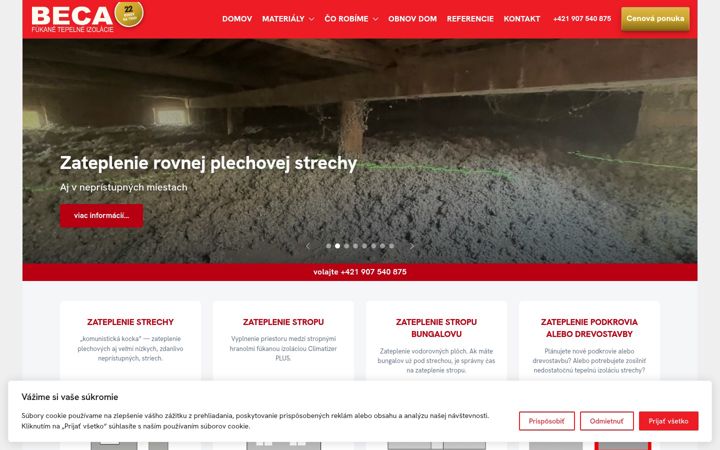 Screenshot of beca.sk
