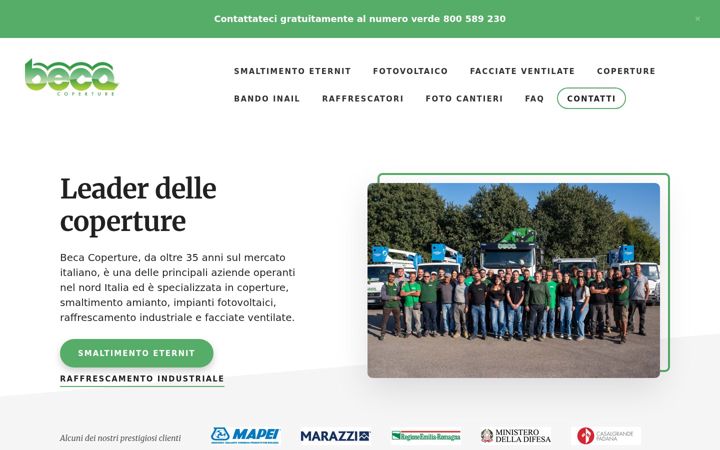 Screenshot of becacoperture.it