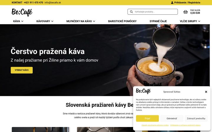 Screenshot of becafe.sk