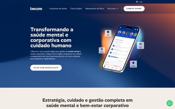 Screenshot of becareapp.com.br
