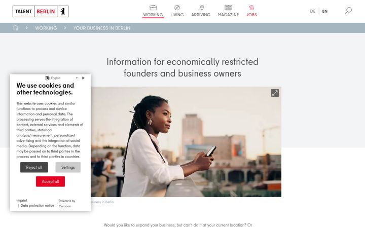 Screenshot of because.berlin