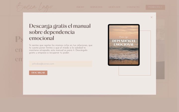 Screenshot of beccalago.es