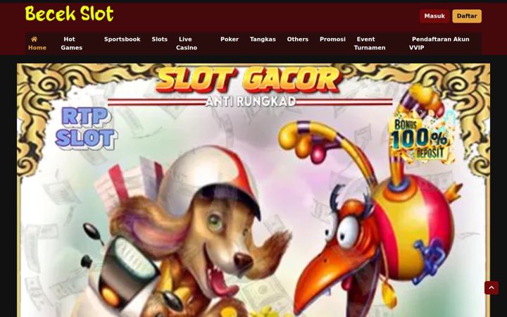Screenshot of becekslot.com