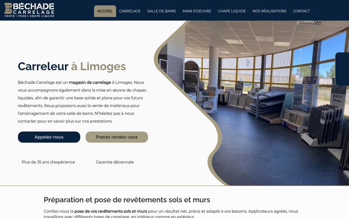 Screenshot of bechadecarrelage.fr