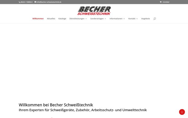 Screenshot of becher-schweisstechnik.de