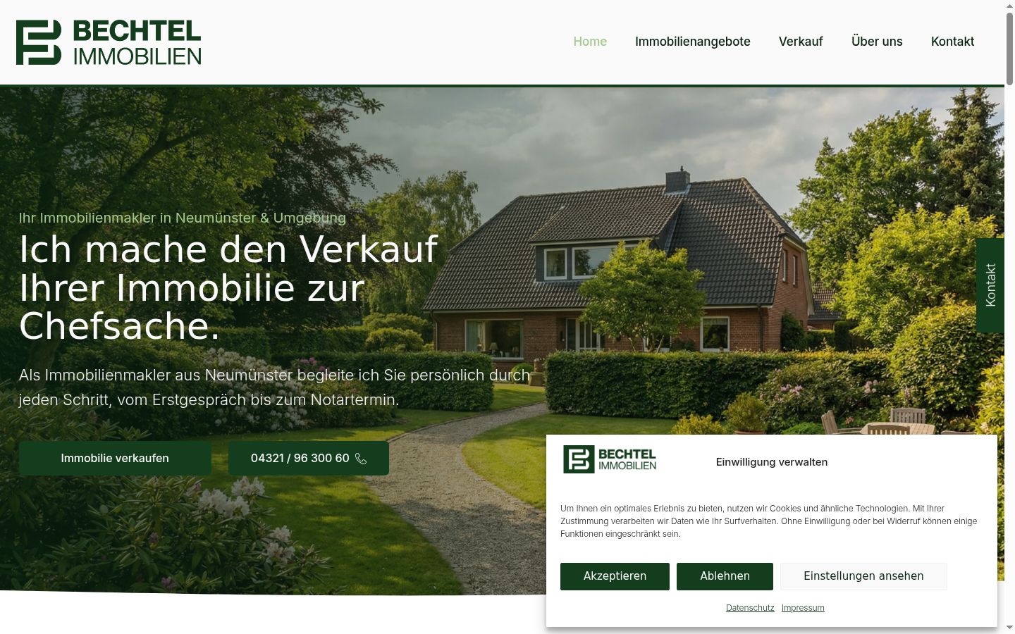 Screenshot van de toestemmingsbanner zoals getoond vóór enige interactie