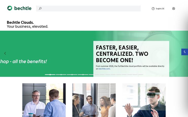 Screenshot of bechtle-clouds.com