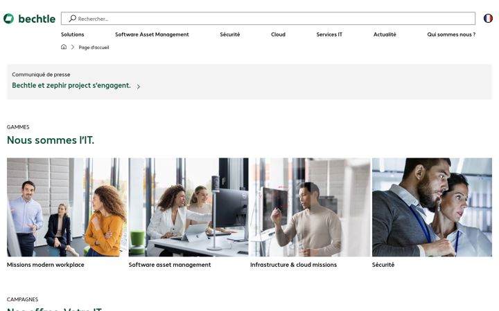 Screenshot of bechtle-comsoft.fr