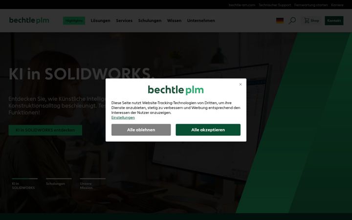 Screenshot of bechtle-plm.com