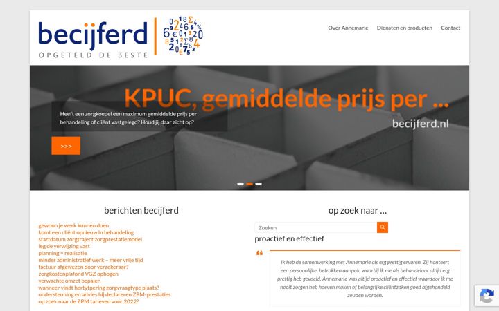 Screenshot of becijferd.nl