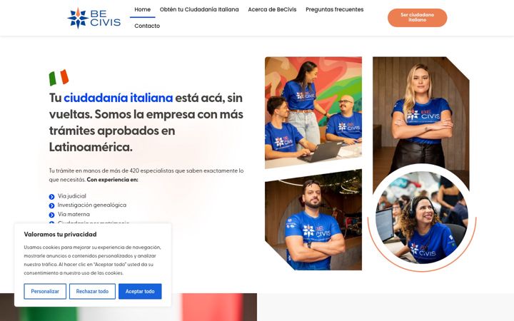 Screenshot of becivis.com