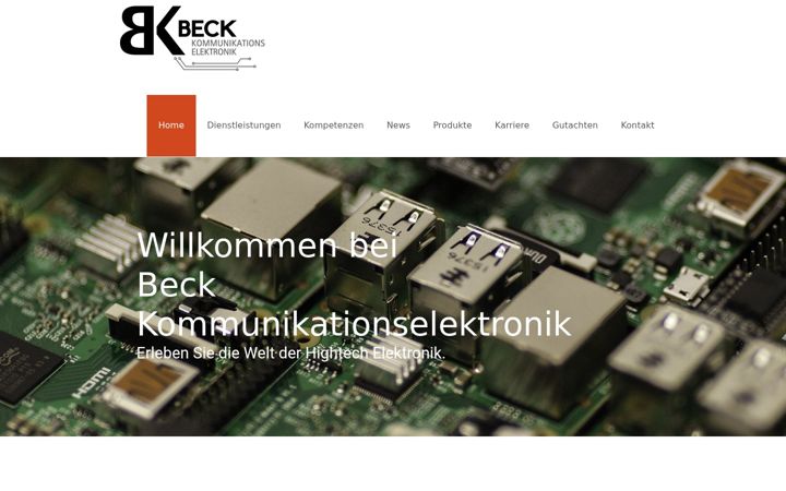 Screenshot of beck-electronics.com