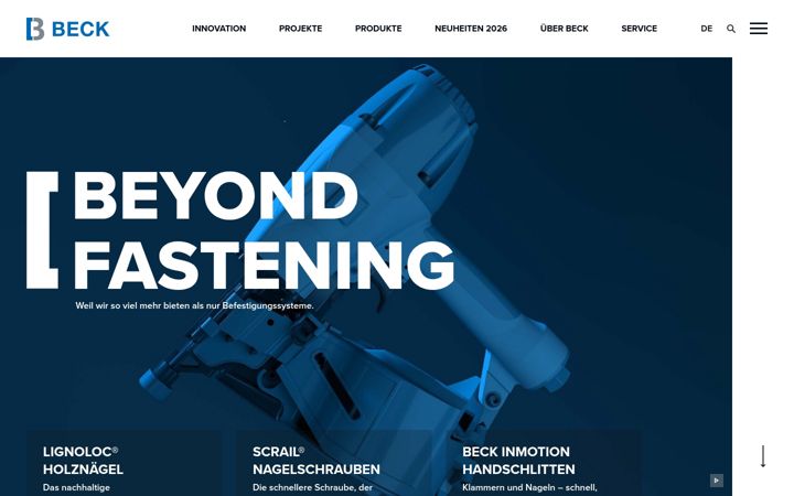 Screenshot of beck-fastening.com