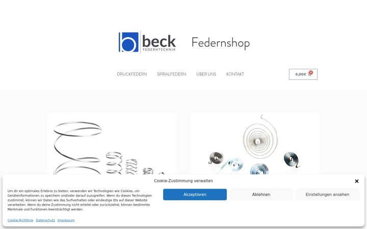 Screenshot of beck-federnshop.de