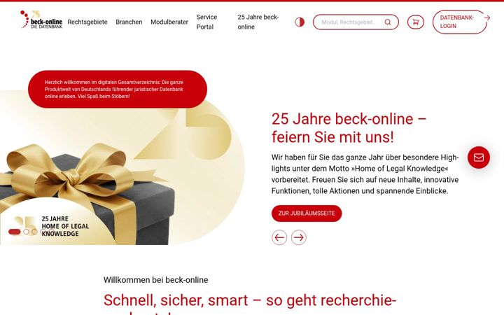 Screenshot του beck-online.de
