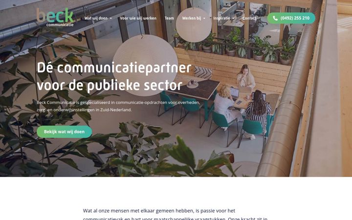 Screenshot of beckcommunicatie.nl