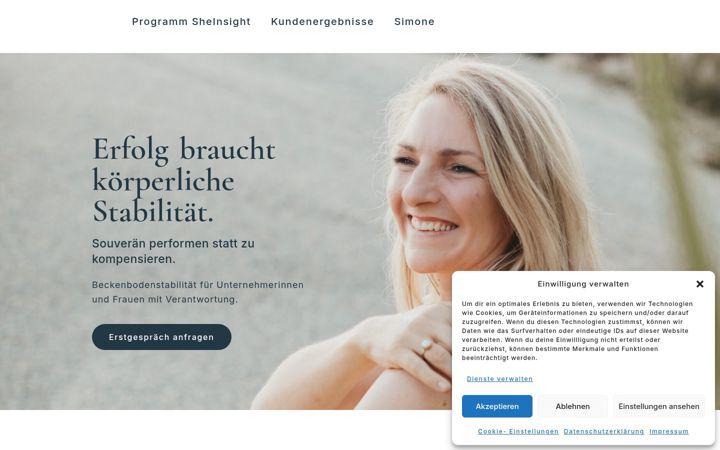 Screenshot of beckenboden-simonewild.com