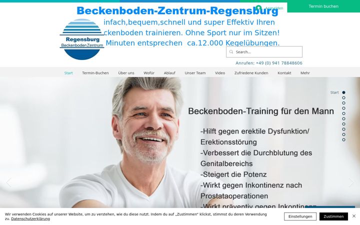 Screenshot of beckenboden-zentrum-regensburg.de
