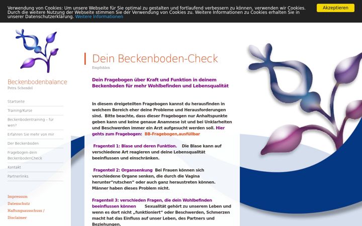 Screenshot of beckenbodenbalance.de