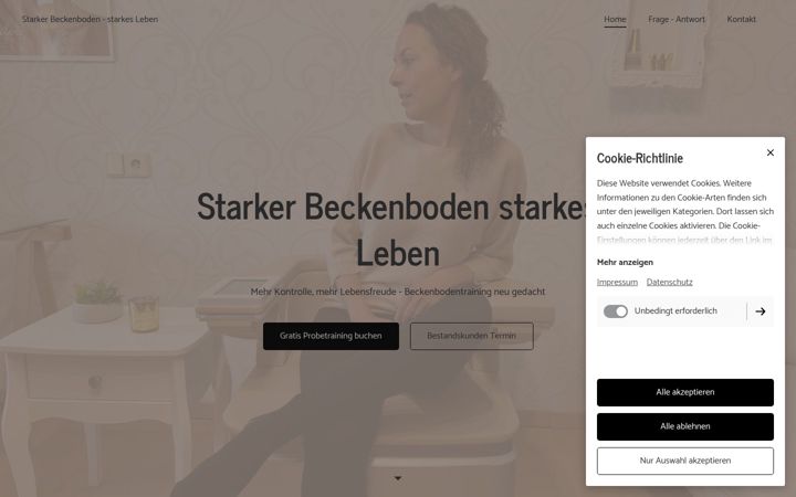 Screenshot of beckenbodenstuhl.com