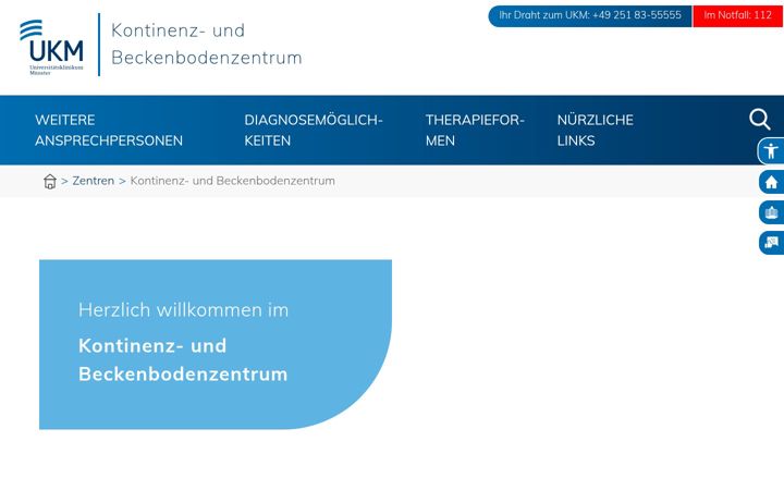 Zrzut ekranu beckenbodenzentrum-ms.de