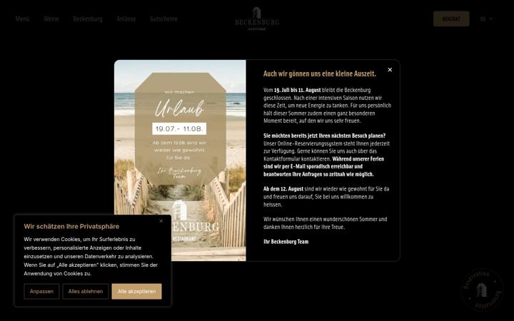 Screenshot of beckenburg.ch