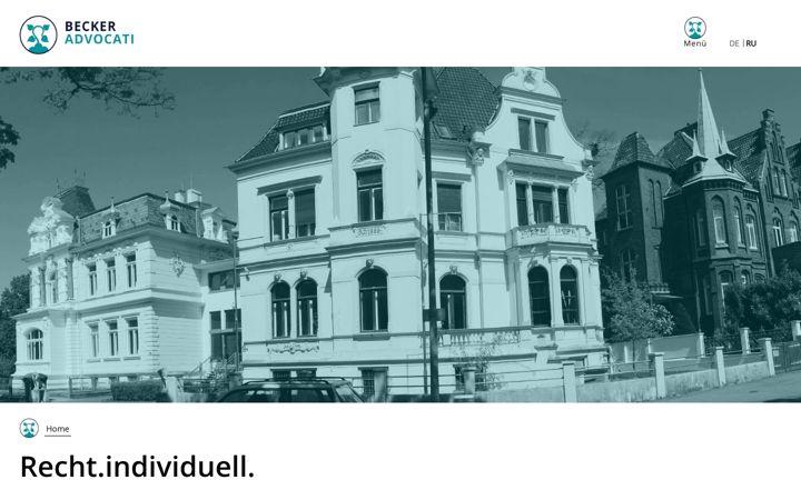 Screenshot of becker-advocati.legal