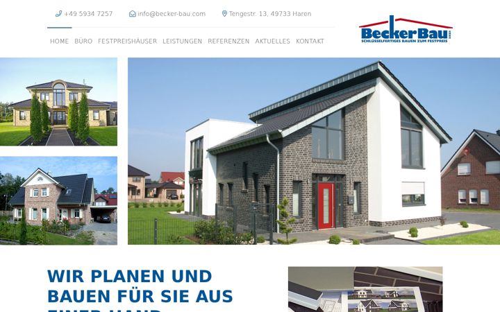 Screenshot of becker-bau.com