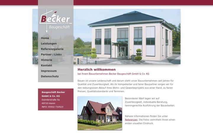 Screenshot of becker-baugeschaeft.de