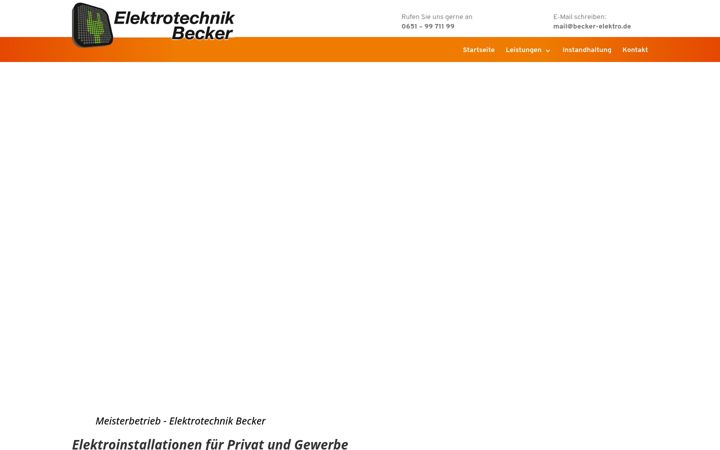 Zrzut ekranu becker-elektro.de