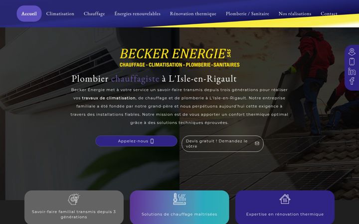 Screenshot of becker-energie.fr