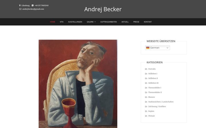Screenshot of becker-gallery.com