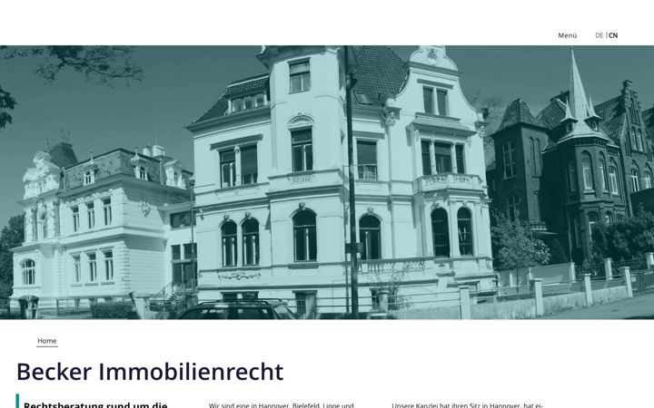 Screenshot of becker-immobilienrecht.de