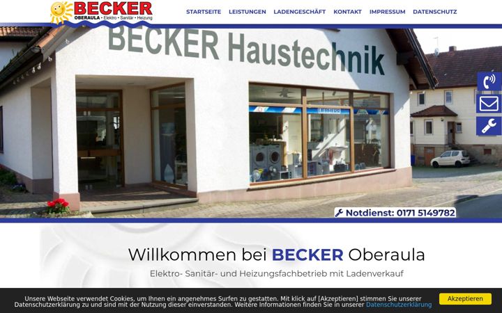 Screenshot of becker-oberaula.de