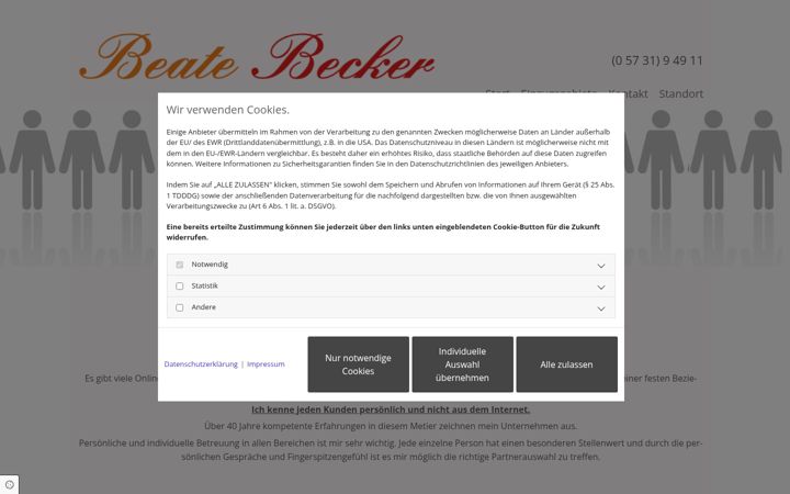 Screenshot of becker-partnervermittlung.de
