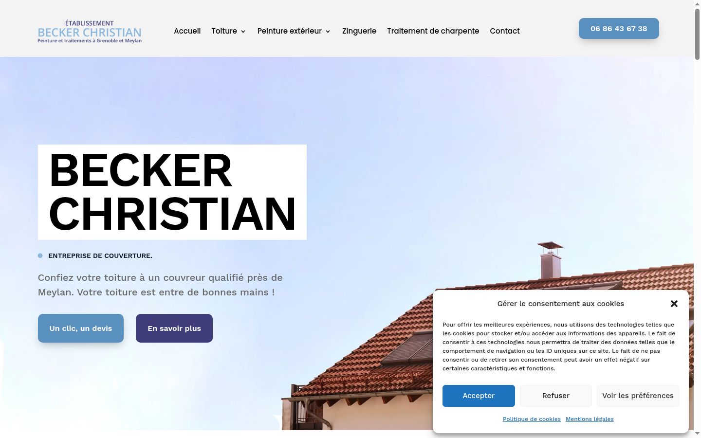 Snímka obrazovky banera súhlasu zobrazeného pred akoukoľvek interakciou