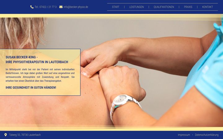 Zrzut ekranu becker-physio.de