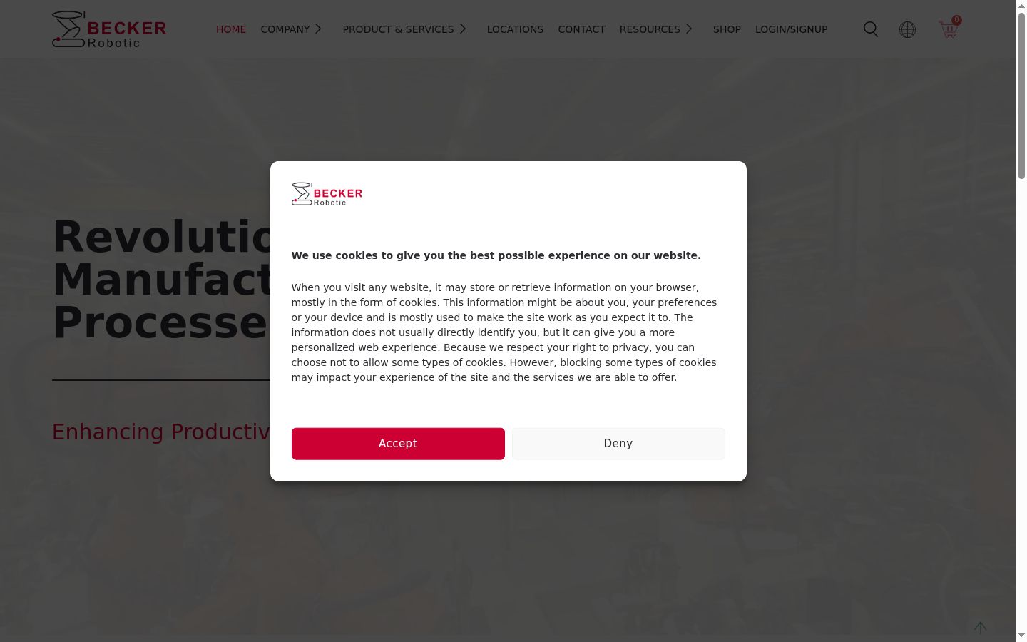 Capture d'écran de la bannière de consentement affichée avant toute interaction