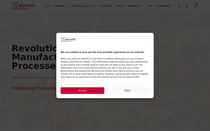 Screenshot of becker-robotic.com