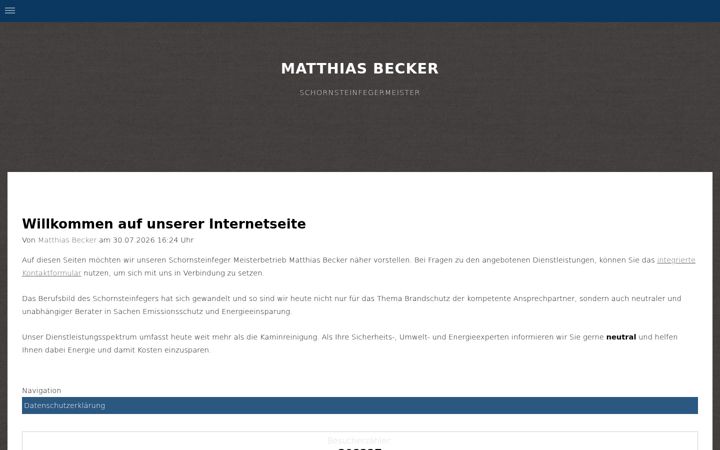 Screenshot of becker-schornsteinfegerbetrieb.de