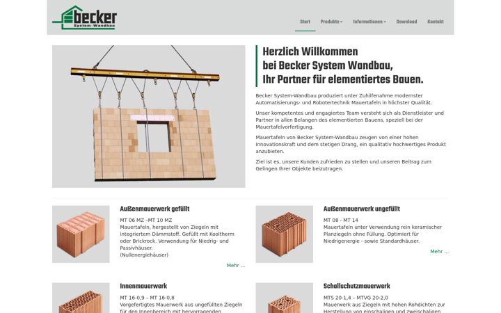 Screenshot of becker-system-wandbau.de