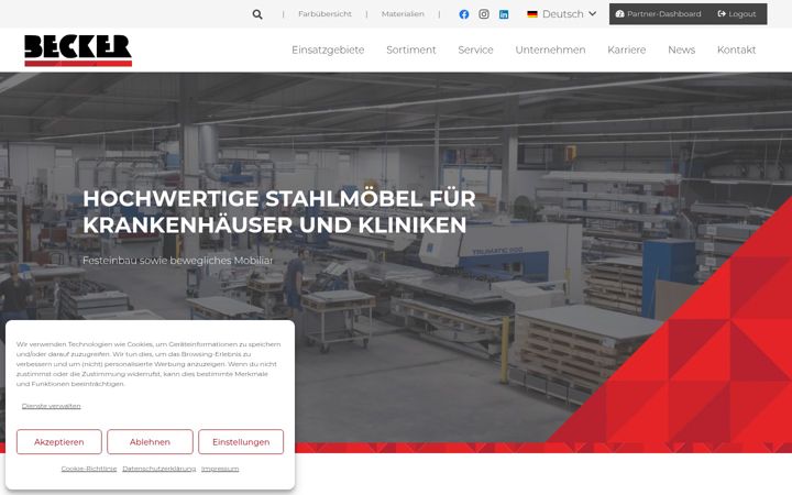 Zrzut ekranu becker-triftern.de