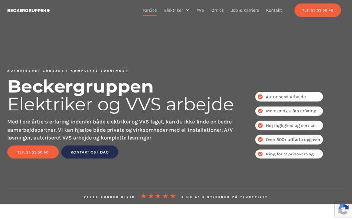 Screenshot of beckergruppen.dk